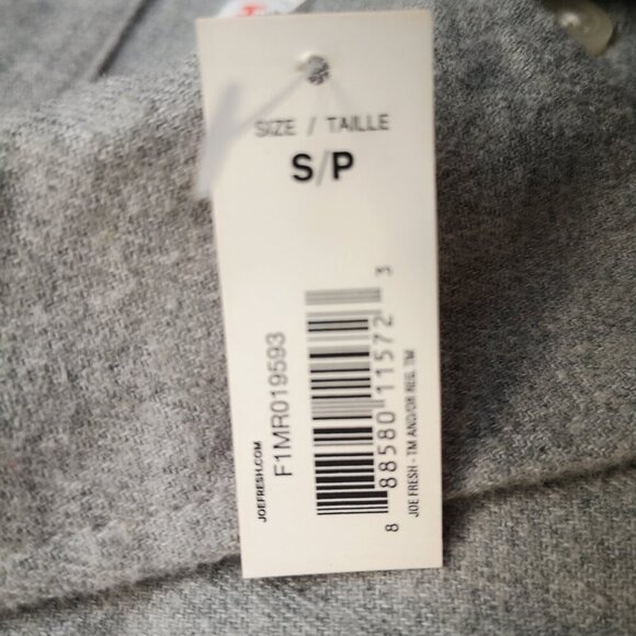 NWT Joe Fresh Men's Size Small Grey Button Front Light Flannel Shirt - Picture 4 of 13